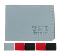 WRITWAA 6pcs Car Driver's License Card Holder Pu Leather Wallet with 2 Card Slots and Double Storage Design, Portable Document Wallet for Vehicle Registration and Insurance, for Business
