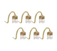 WRITWAA 6Pcs Car Perfume Pendant Set, Gold Glass Bottle Hanging Auto Aroma Diffuser, Luxury Car Interior Pendant for Vehicle Air Freshener Decoration