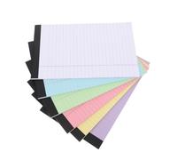 WRITWAA 6pcs Colourful Tear-off Note Pads for Office and Travel, 30 Lined Sheets with Smooth Writing Surface and Scratch-resistant Outer Sheet, Fits inside Backpacks and Random Color