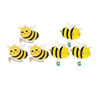 WRITWAA 6pcs Cute Bee Brooch Pins, Alloy Material with Fine Detailing and Sturdy Design, for Clothes and Occasions, Fashionable Cartoon Animal Lapel Badges
