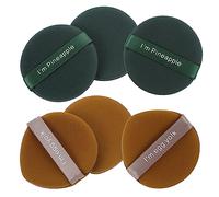 WRITWAA 6Pcs Dual Use Makeup Puff Loose Powder for Wet and Dry Application for Mineral Powder Includes Pineapple and Egg Yolk Style Puff