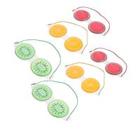 WRITWAA 6pcs Fruit Eye Mask Cooling Gel Eye Mask for Fatigue Relief and Materials for Home Office and Travel Use Random Color