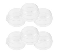 WRITWAA 6pcs Gas Stove Knob Covers Plastic Protective Cover Oil-Resistant for Kitchen Home Safety Use Gas Hob Switch