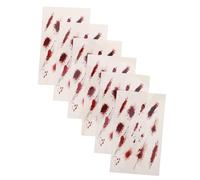 WRITWAA 6pcs Halloween Fake Scar Patch for Makeup Party and Theater Wound Stickers Bloody Creepy Temporary Body Parts
