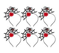 WRITWAA 6pcs Halloween Spider Hair Accessory Headband Spider Web Festival Party Headdress Halloween Dress Hairband Devil Headdress Costume Accessory