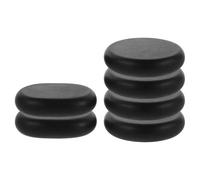 WRITWAA 6pcs Hot Basalt Stones for Massage Set with Smooth Surface and Easy to Grip Round Bian Stones, for Spa and Massage Therapy Relaxation at Home