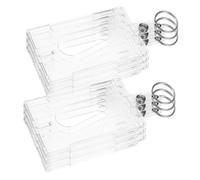 WRITWAA 6pcs Id Holder Name Tag Holder 3.89x2.36x0.28in Portable Design Thumb Slot Frosted Surface Comfortable Feel Easy Card Retrieval for Students