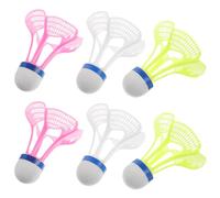 WRITWAA 6pcs Indoor Outdoor Birdie: Windproof Badminton Nylon Shuttlecocks for Indoor Home Training and Recreational Play Match Game
