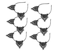 WRITWAA 6pcs Lace Cat Ear Headband Lightweight Furry Hair Accessories for Women for Parties Festivals and Everyday Wear Whimsical Design for Stylish Outfits