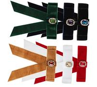 WRITWAA 6Pcs Large Velvet Hair Bow Clips Stylish Barrettes for Women and Durable Hair Accessories Red Black Brown White Blue