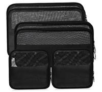 WRITWAA 6pcs Mesh Cosmetic Bag Small Makeup Bags Travel Toiletry Pouches Zipper Daily Toiletries Accessories for Women