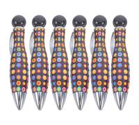 WRITWAA 6pcs Mini Bowling Ball Pens and Teens with Creative Twist Design, Compact and Portable Black Ballpoint Pens for Back to School Decorations and Studying