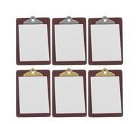 WRITWAA 6pcs Miniature Whiteboard Clipboards Dollhouse Decoration Simulated Writing Board Model Cute School Supplies for Kids DIY Toy Accessories