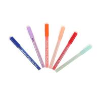 WRITWAA 6pcs Nail Art Painting Pens Multi Nail Polish Markers Watercolor Liner Pens for Art School Projects Diy Crafts Easy Wash