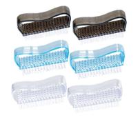 WRITWAA 6pcs Nail Art Tool Brush Fingernail Scrub Cleaner Stiff Bristles Multipurpose Nail Cleaning Brush for Art and Cleaning under