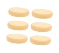 WRITWAA 6pcs Oval Makeup Powder Puff Dual-use Cosmetic Facial Sponge for Foundation and Face Powder Application, Thick Latex Material Suitable for Dry and Wet Use