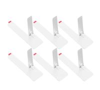 WRITWAA 6pcs Phone Kickstand Attachment Self Adhesive: Ultra-Thin Cell Phone Holder, Horizontal Horizontal Use, Invisible Foldable, Compact Design, Silver
