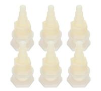 WRITWAA 6pcs Plastic Water Bucket Bulkhead Connector for Poultry and Livestock, Hygienic Drinking Solution with Constant Water Flow, Compact Design Suitable for Indoor Cage and Small Pet