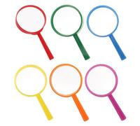 WRITWAA 6pcs Portable Handheld Magnifying Glass for Seniors and Kids 25mm Reading Magnifier with Handle for Outdoor Exploration and Science Experiments