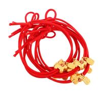 WRITWAA 6pcs Red Hair Ties with Horse Pendant Elastic Ponytail Holders for Women Thick Stretchy Bands for Secure Hold Curly Thin Hair Festive Chinese Year