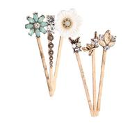 WRITWAA 6pcs Retro Hairpin Vintage Flowers Hairpins Cute Hair Clips Decorative Hair Clip for Women Girls Wedding Guest Party
