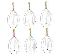 WRITWAA 6pcs Scalp Massage Tool Octopus Head Massagers for Relaxation and Nerve Stimulation Gentle Acupoint Design for Head Spa Safe Material for Assured Use Random Color