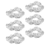 WRITWAA 6pcs Silver Hair Scrunchies Set with Fish Scale Sequins, Stretchy Hair Ties for Secure Fit, Fabric Material, Stylish and Shiny Accessories for Festive Styling and Everyday Events
