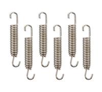 WRITWAA 6pcs Stainless Steel Motorbike Spring for Motorcycle Exhaust System, Vibration Resistant and Long-lasting Tension Springs, Silver Colour for Secure Exhaust and Engine Connections