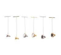 WRITWAA 6pcs Tie Clips for Men Chain Tie Tack Metal Collar Clips for Wedding Meeting Party Dress Accessories