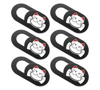 WRITWAA 6pcs Universal Laptop Webcam Cover Slide in Black Abs Material with Privacy Protection and Smooth Slide Open/close Function for Secure Camera Privacy
