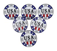 WRITWAA 6pcs Usa Patriotic Enamel Pins Lightweight Alloy Brooches for Independence Day and Memorial Day Activity Packed Celebrations and Barbecues Comfortable Unique Style