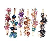 WRITWAA 6pcs Vintage Flower Metal Hair Clips for Women Elegant Hairpins with Shiny Decor for Weddings Parties Everyday Styling Durable Material Suitable for All Hair Types