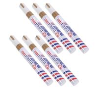 WRITWAA 6pcs Waterproof Gold Marker Pens for Tombstone and Granite Surfaces, Quick Dry and Effortless Application, for Headstone Maintenance and Burial Site Restoration