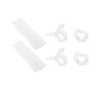 WRITWAA 6Pcs White Cotton Large Scrunchies Hair Ties with Bunny Ear Design, Elastic Ponytail Holders for and Women, Soft Hair Accessories Suitable for DIY Tie-Dye and Everyday Use