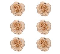 WRITWAA 6pcs Zinc Alloy Flower Button Covers for Shirts Men and Women Elegant No Sew Detachable Structure Cufflinks for Tuxedo Shirts for Weddings and Trips