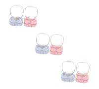 WRITWAA 6sets Portable Outdoor Contact- Case Convenient Contacts Box for Travel Wear-Resistant Contacts Holder for Eye Care The Go Material