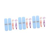 WRITWAA 6sets Travel Toothbrush Set Denture Cleaning Kit Double Sided Toothbrush Holder Case for Braces
