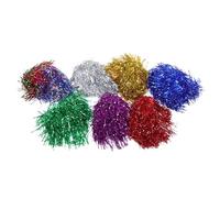 WRITWAA 7pcs Colored Cosplay Wigs for Women Party Masquerade Tinsel Wigs Shiny Metallic Fake Hair DIY Cut Stylish Holiday Costume Hair Accessories