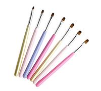 WRITWAA 7pcs Nail Art Brush Set for Manicure Gel Liner Pen Semi-circle Nail Extension Painting Drawing Tools for Professional and Diy Use