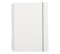 WRITWAA 80 Sheets Coil Notepad Square Grid Notebook High Durability Not Easy to Deform White Stainless Steel Binding for DIY Office Staffs Planning Book