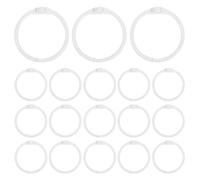 WRITWAA 80pcs Metal Loose Leaf Binder Rings 1.18 Inch with Easy Swivel Mechanism for Documents and Books, Sturdy White Round Mini Binder Rings for Travel and DIY Organizing