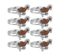 WRITWAA 8Pcs Adjustable Mood Rings for and Teens, Temperature Sensitive Color Changing Rings, Cute Horse Design Costume Jewelry Set for and Boys