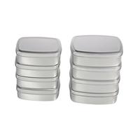WRITWAA 8Pcs Aluminum Cosmetic Boxes with Lids Portable Lightweight Storage Cans for Travel Bathroom Bedroom Kitchen Includes Square Soap Containers