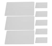 WRITWAA 8pcs Blank Metal Business Cards Stainless Steel Scratch-Resistant Name Plates Compatible with Laser Engraving for Office and Craft Present Use