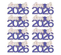 WRITWAA 8pcs Class of 2026 Graduation Lapel Pins in Blue Zinc Alloy with Elegant Graduation Design and Lasting Appeal for Celebrations and Party Favour Events