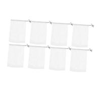 WRITWAA 8PCS Facial Exfoliating Mesh Soap Net Bags with Alloy Buckle Deep Gray Foaming Nets for Efficient Bubble Creation and Soap Storage Suitable for All Ages Face Cleaning