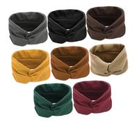 WRITWAA 8pcs Multi-color Elastic Sweat Bands Portable Headbands Comfortable Hair Bands for Yoga Sports Daily Use in Black Burgundy Dark Grey and More