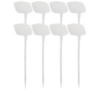 WRITWAA 8pcs Plastic Plant Labels White Reusable Garden Plant Markers with Pointed Shape Easy to Insert and Save Effort for Outdoor Gardens and Restaurants