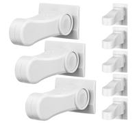 WRITWAA 8Pcs Proof Door Lever Locks Door Handle Safety Latch Adhesive Safety Locks for Home Security