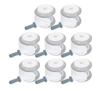 WRITWAA 8pcs Silent Wheels Plastic Caster Swivel Stem Wheels for Walker Replacement Rotatable Casters Quiet